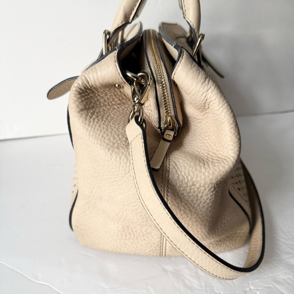 kate spade New York Mercer Isle Sloan Satchel Beige Leather - Picture 9 of 16
